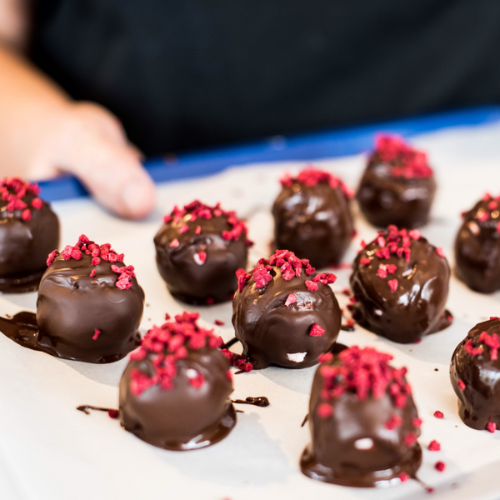 Raspberry and Dark Chocolate Bonbons